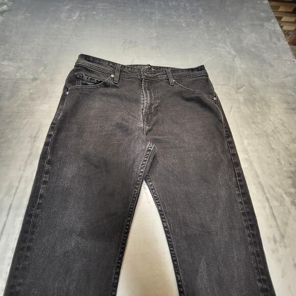 GUESS Jeans Mens 32x32 Black Regular Straight Denim Stretch Five Pocket Mid Rise - Picture 2 of 10